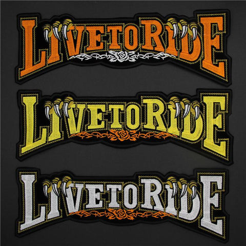 Harley Live To Ride Biker Patches