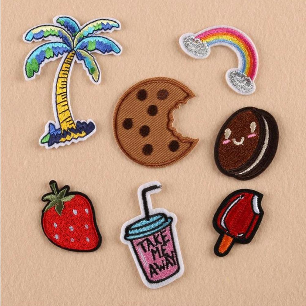 Embroidered Iron On Cartoon Patches Set