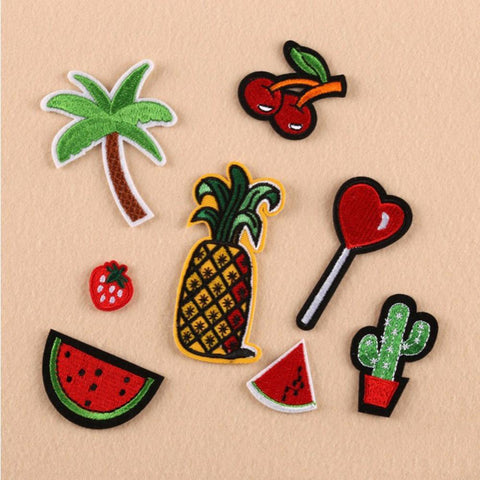 Embroidered Iron On Cartoon Patches Set
