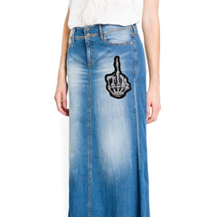 Middle Finger Skeleton Patch