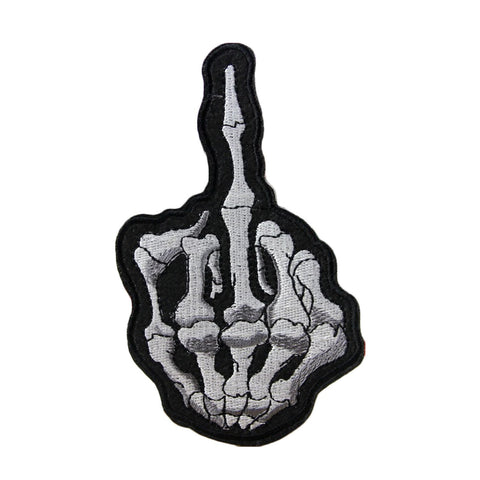 Middle Finger Skeleton Patch