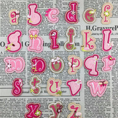 Cute Pink English Letter Iron on Patches