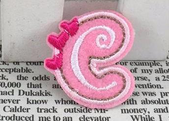 Cute Pink English Letter Iron on Patches