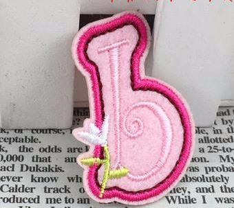 Cute Pink English Letter Iron on Patches