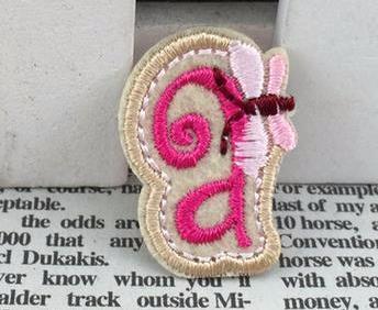 Cute Pink English Letter Iron on Patches