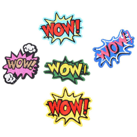Wow Letter Patches Set