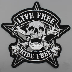 Live Free Ride Free Embroidery Patch